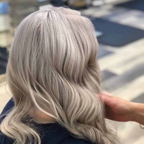 Silver Blonde Hair Big Waves