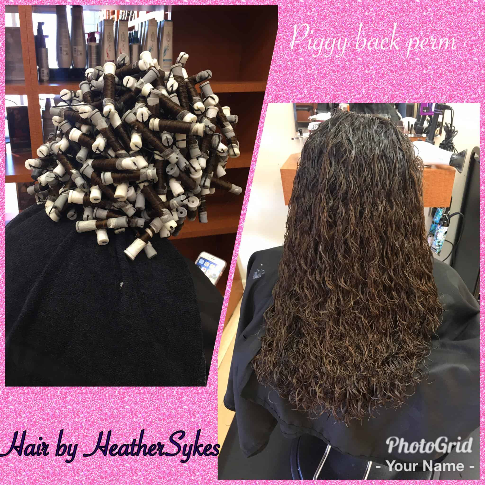 curly permed hair before and after