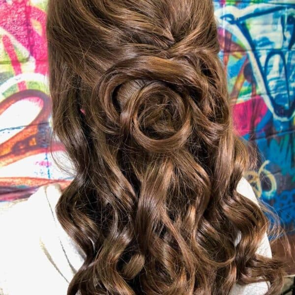 Beautiful Half Up and Down Updo