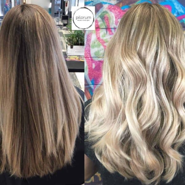 Before and After Blonde Baby Lights