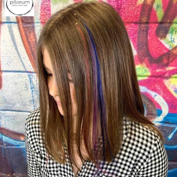 Blue and Pink Hair Extensions