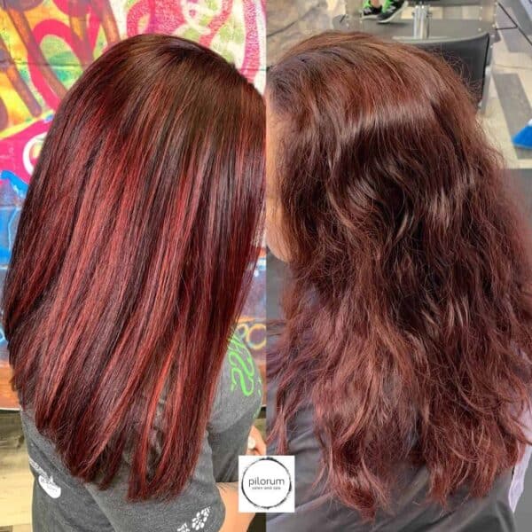 Red Highlighted Hair