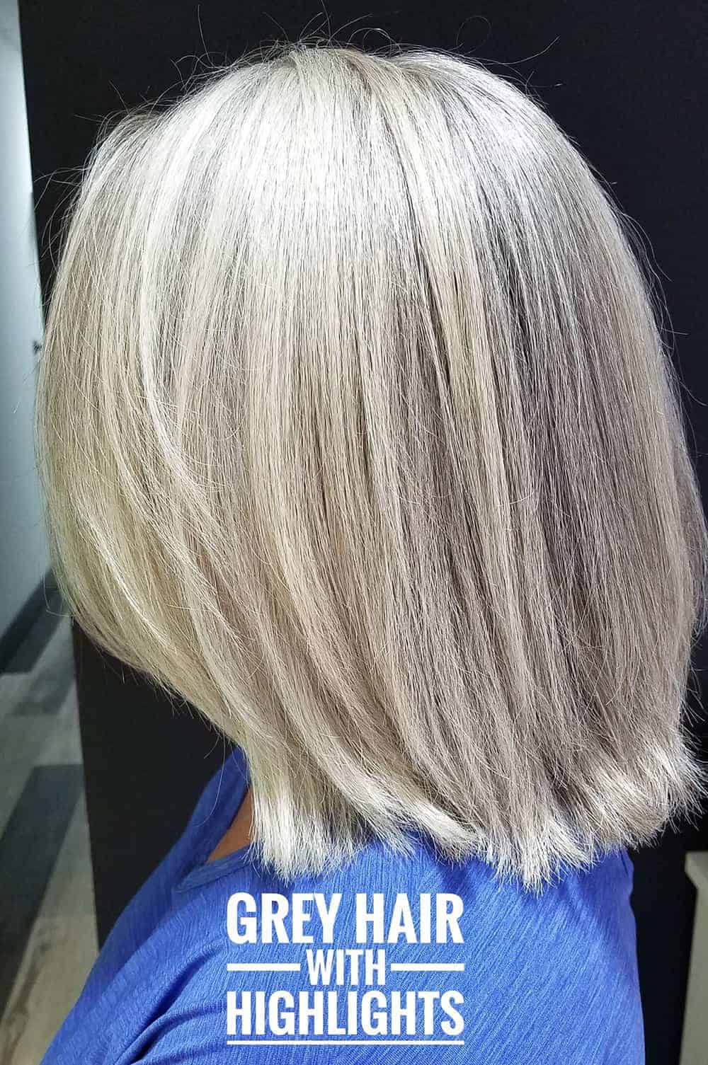 Grey Hair With Highlights