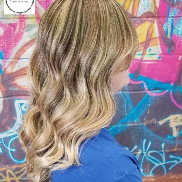 Wavy Blonde Highlighted Hair