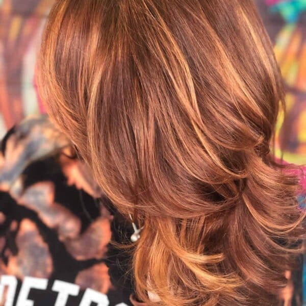 Hair Copper Gold Highlights