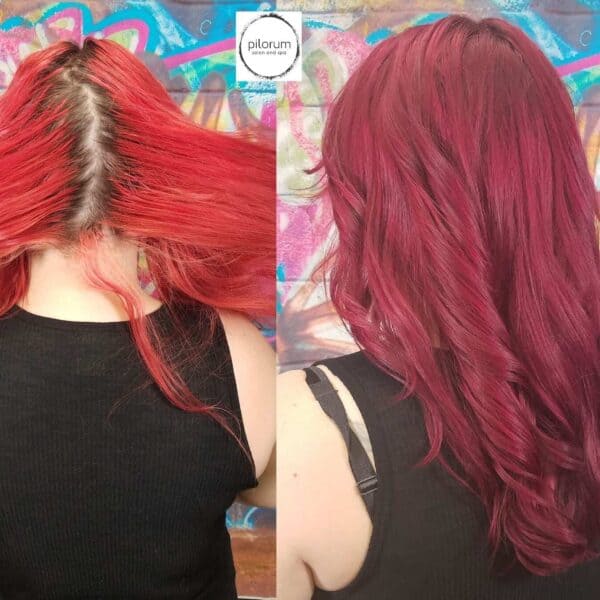 Red Hair Retouch Before and After