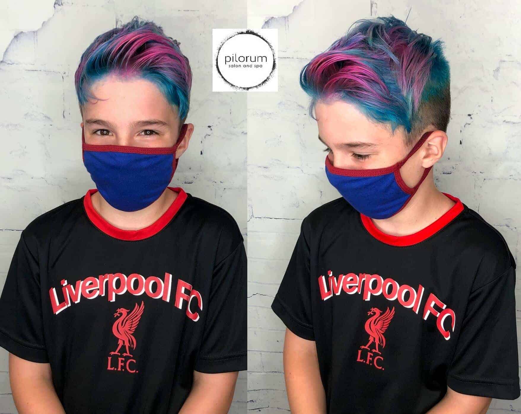 pink and blue hair mens