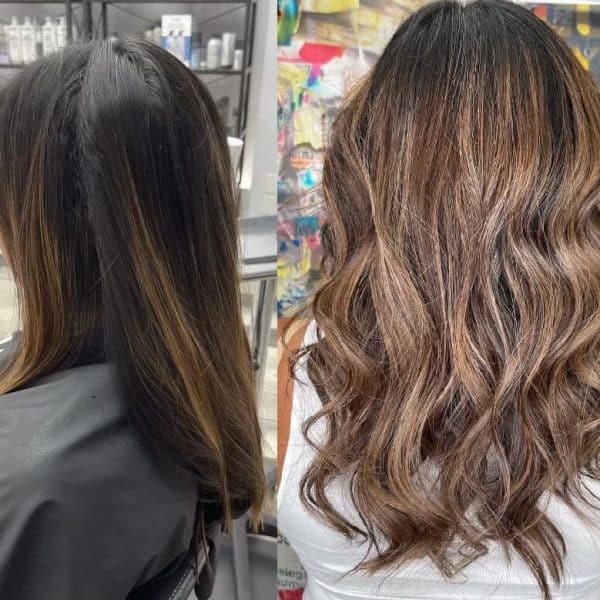 Before and After Balayage Chicago