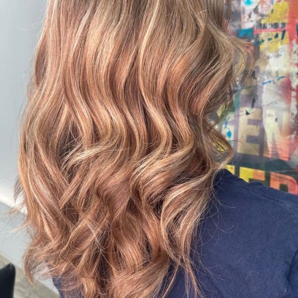Rose Gold Balayage Hair