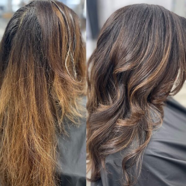 Hair Color Balayage Before and After